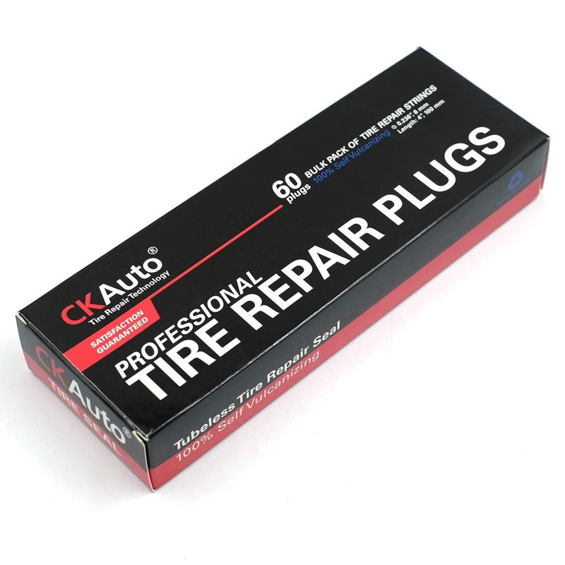 CKAuto 60pcs 4" Black Tire Repair Strings, Automotive Tool Tire Repair Plugs for Tubeless Off-Road Tires Car, Bike, ATV, UTV, Wheelbarrow, Mower - Image 5